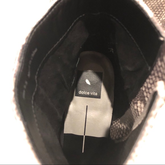 DOLCE VITA Snakeskin Block Heel Ankle Booties 9.5 - Picture 8 of 8